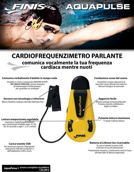 Cardiofrequenzimetro per nuotatori Aquapulse FINIS