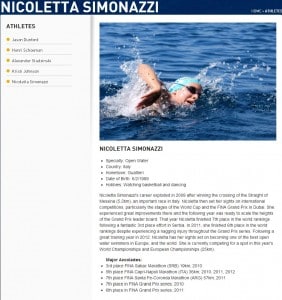 Nicoletta Simonazzi FINIS sponsor swimmershop nuoto acque libere