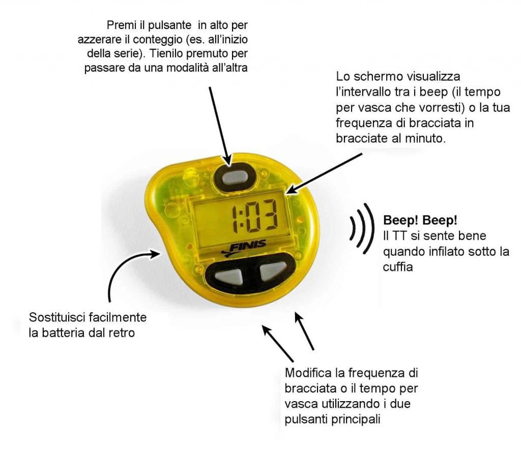 tempo trainer per nuoto istruzioni