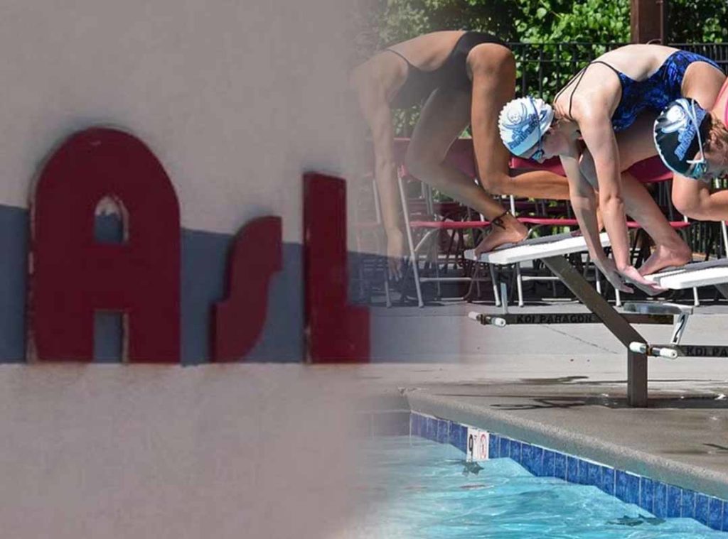 Controllo ASL durante le gare di nuoto