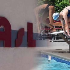Controllo ASL durante le gare di nuoto