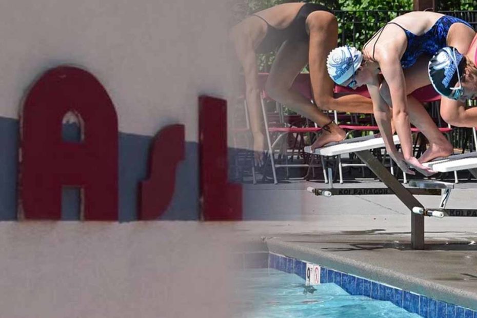 Controllo ASL durante le gare di nuoto