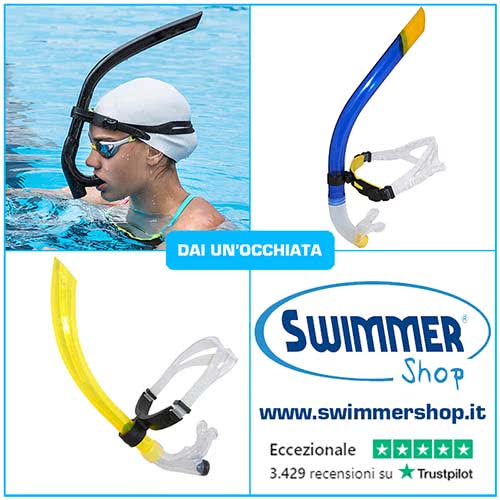 snorkel tubo frontale nuoto professionale