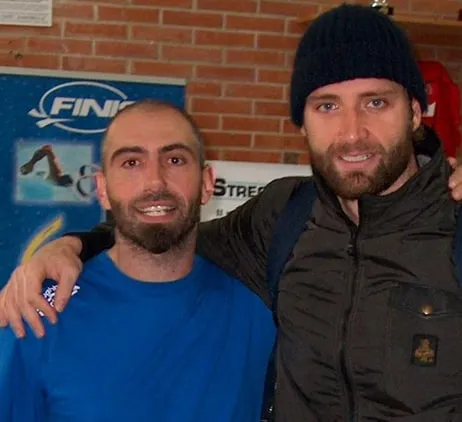 Emiliano di Swimmershop e Massimiliano Rosolino