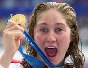 Misty Hyman oro olimpiadi battuta gambe foil Misty Hyman oro olimpiadi battuta gambe foil