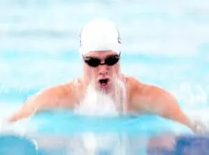IRVINE, CA - AUGUST 07: Kevin Cordes swims to first place in the Men's 200 Meter Breaststroke Final during the 2014 Phillips 66 National Championships at the Woollett Aquatic Center on August 7, 2014 in Irvine, California. (Photo by Harry How/Getty Images)