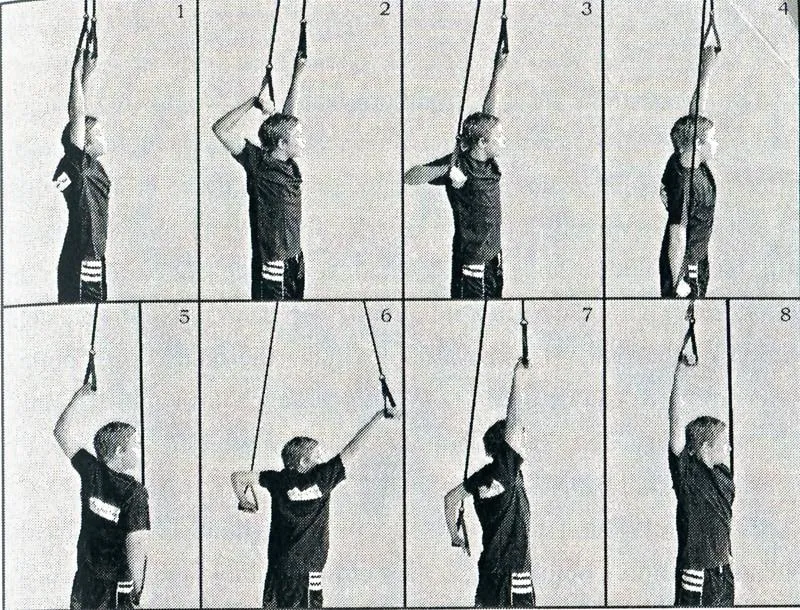 dorso allenamento a secco con elastici Strechcordz