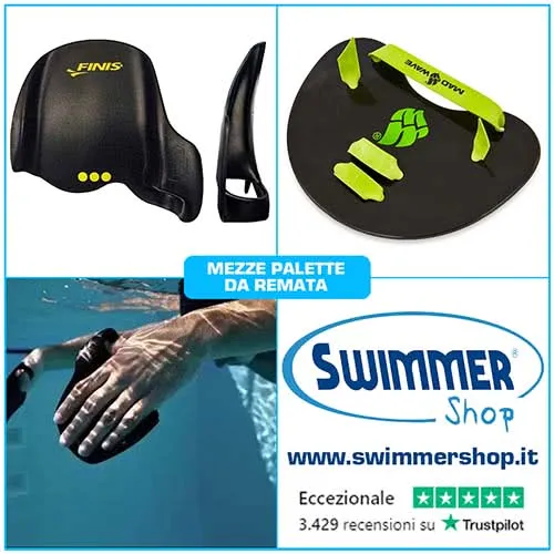 mezze palette nuoto rana remate