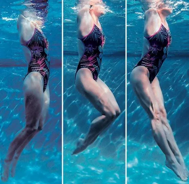 Potenza Di Gambe Nel Nuoto Battuta Verticale Delfino