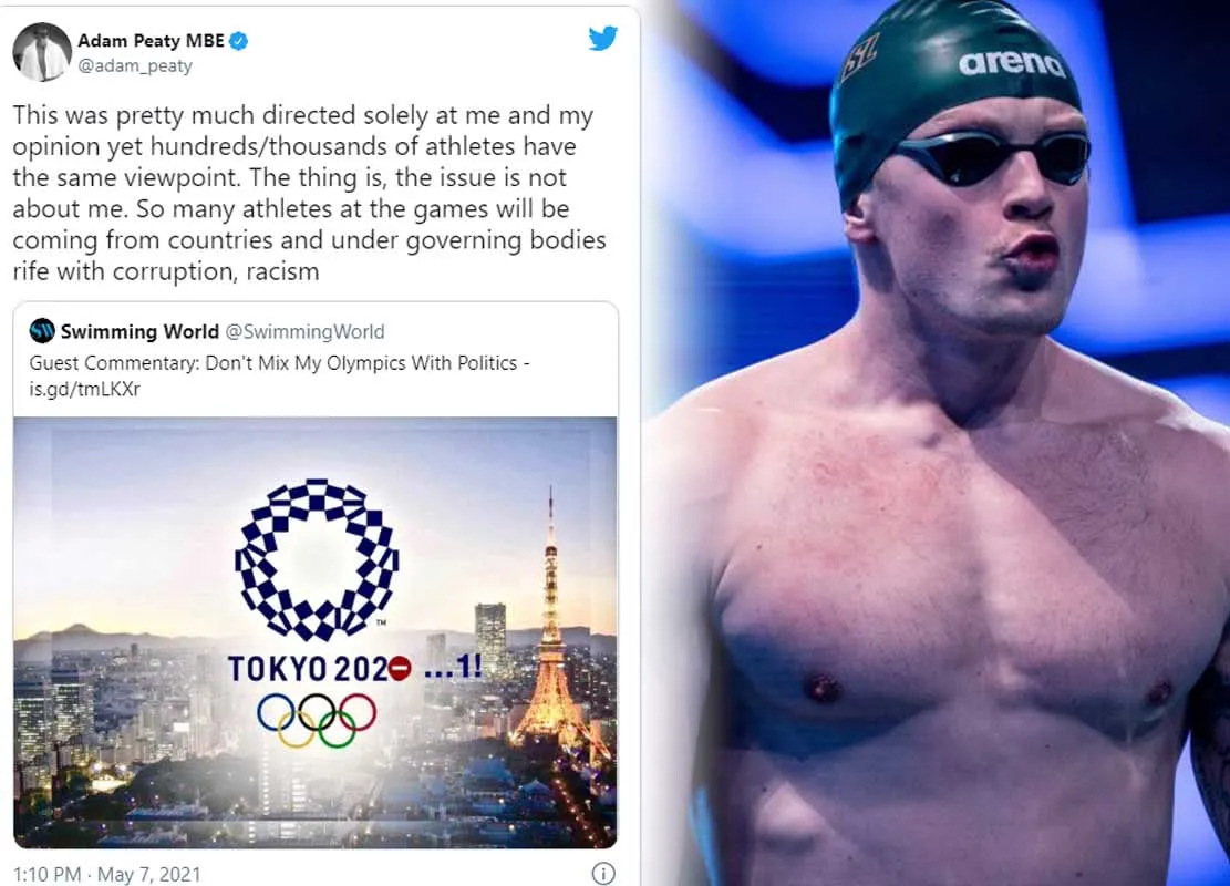peaty d'accordo con le proteste alle Olimpiadi